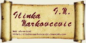 Ilinka Markovčević vizit kartica